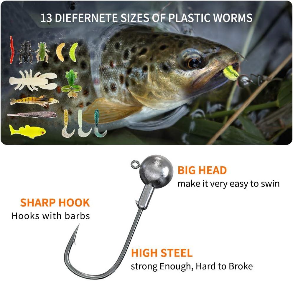 Fishing lures set. Realistic hooks collection for catching salmon
