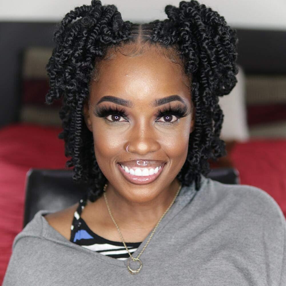 short bob spring twist crochet hair for black women 6 inches