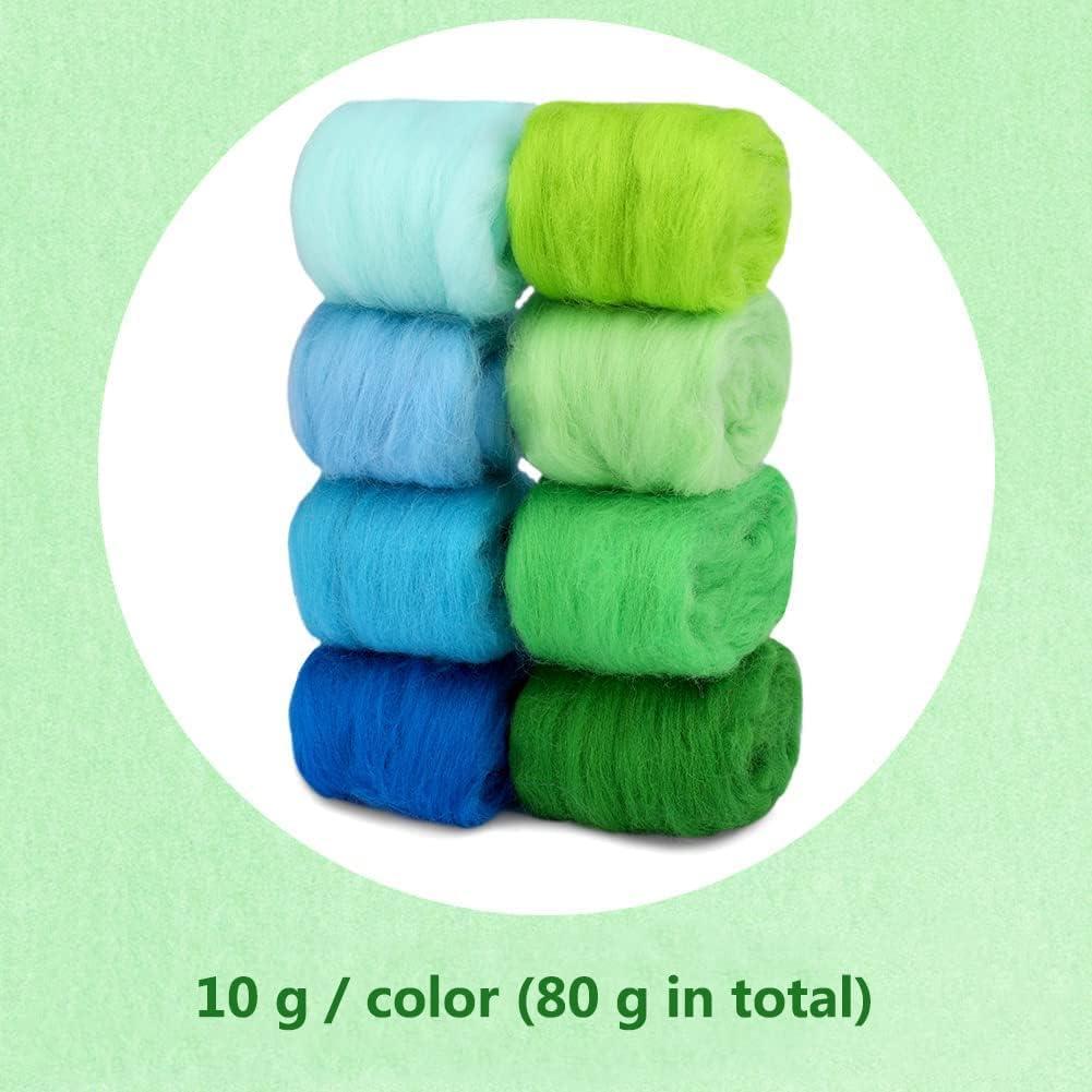 Natural Cream Wool Fiber Roving Felting Needle Felting Wool For DIY Doll  White