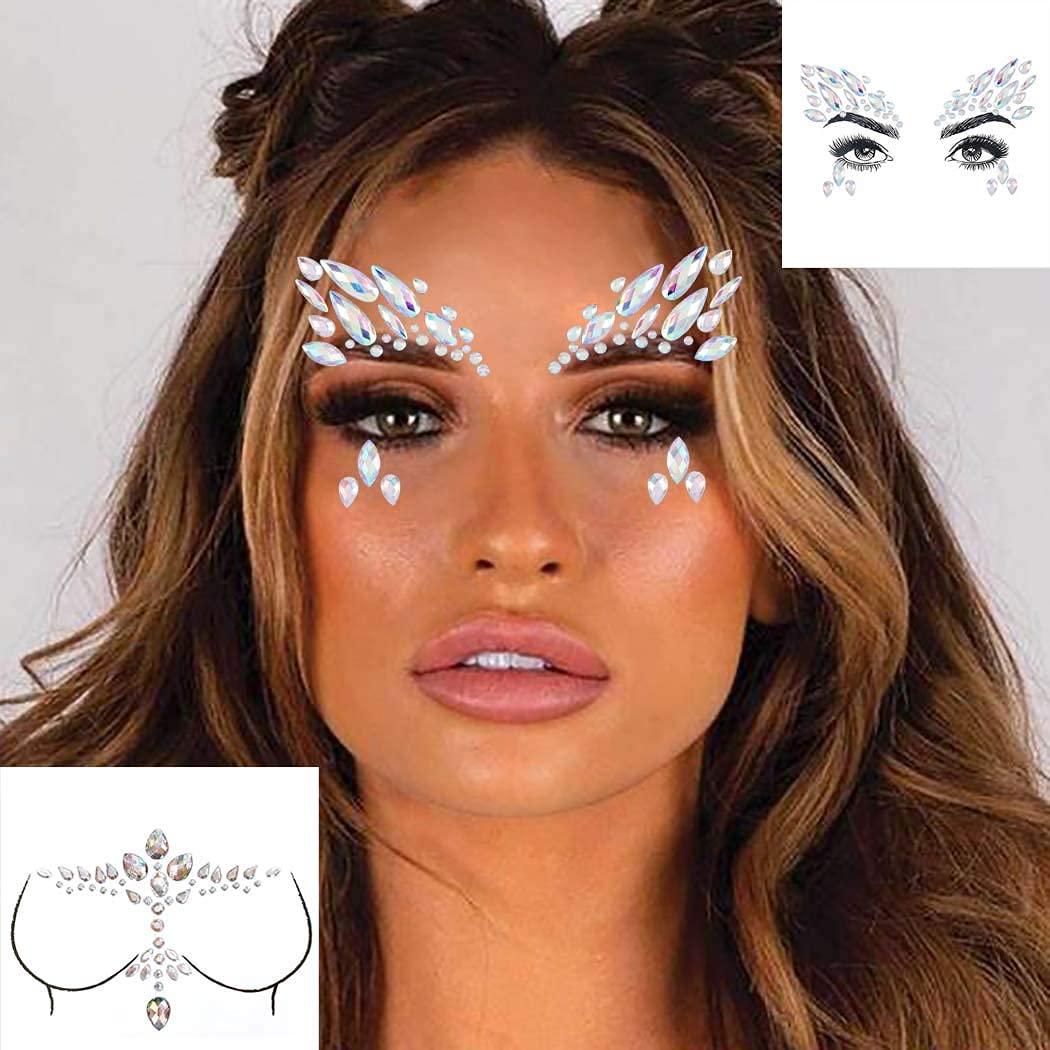Rhinestone Face Stickers for Makeup