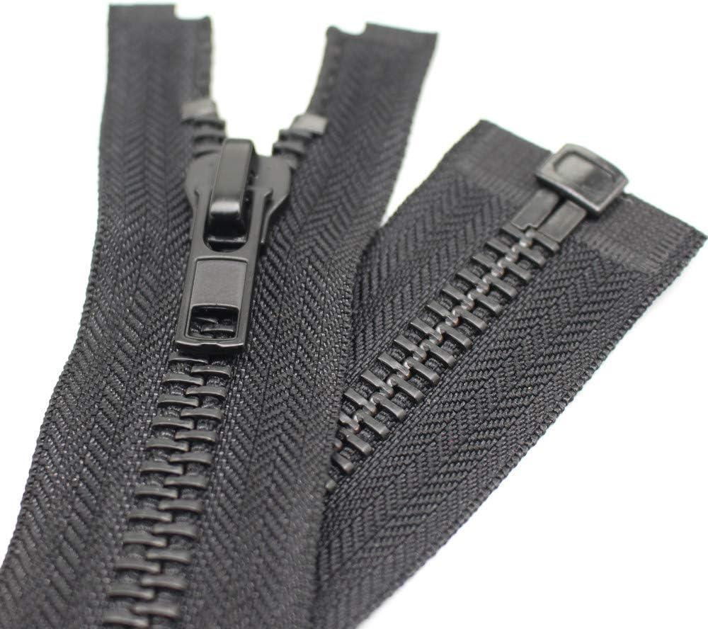 YaHoGa 10pcs 28 inch (70cm) Separating Jacket Zippers for Sewing Coat Jacket Zipper Heavy Duty Plastic Zippers Bulk 10 Colors Mixed (1pcs per Color)