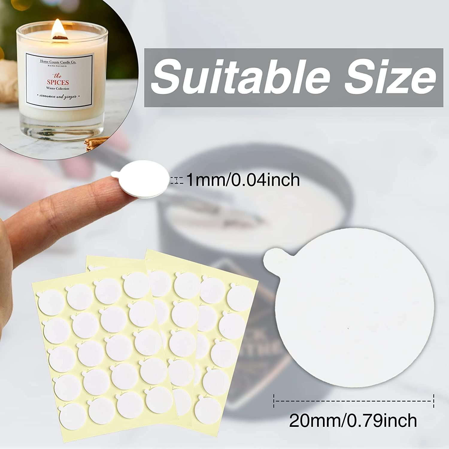 Candle Wick Stickers Resistant, Clear Adhesive Wick Stickers, for DIY  Candle Making