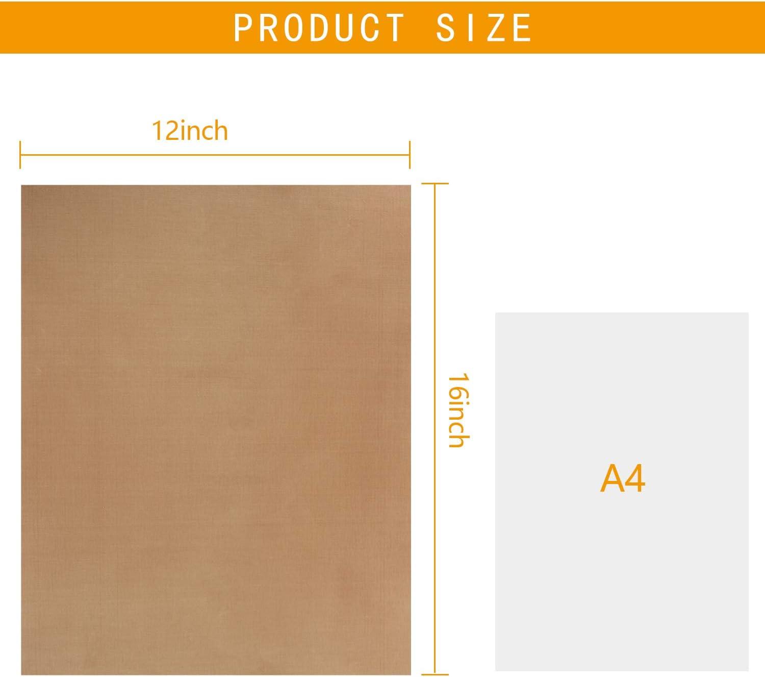 6 Pack Sheet for Heat Press Transfer Sheet Non Stick 12''x16'' Heat Press  Transfer Paper Heat Resistant Craft Mat 