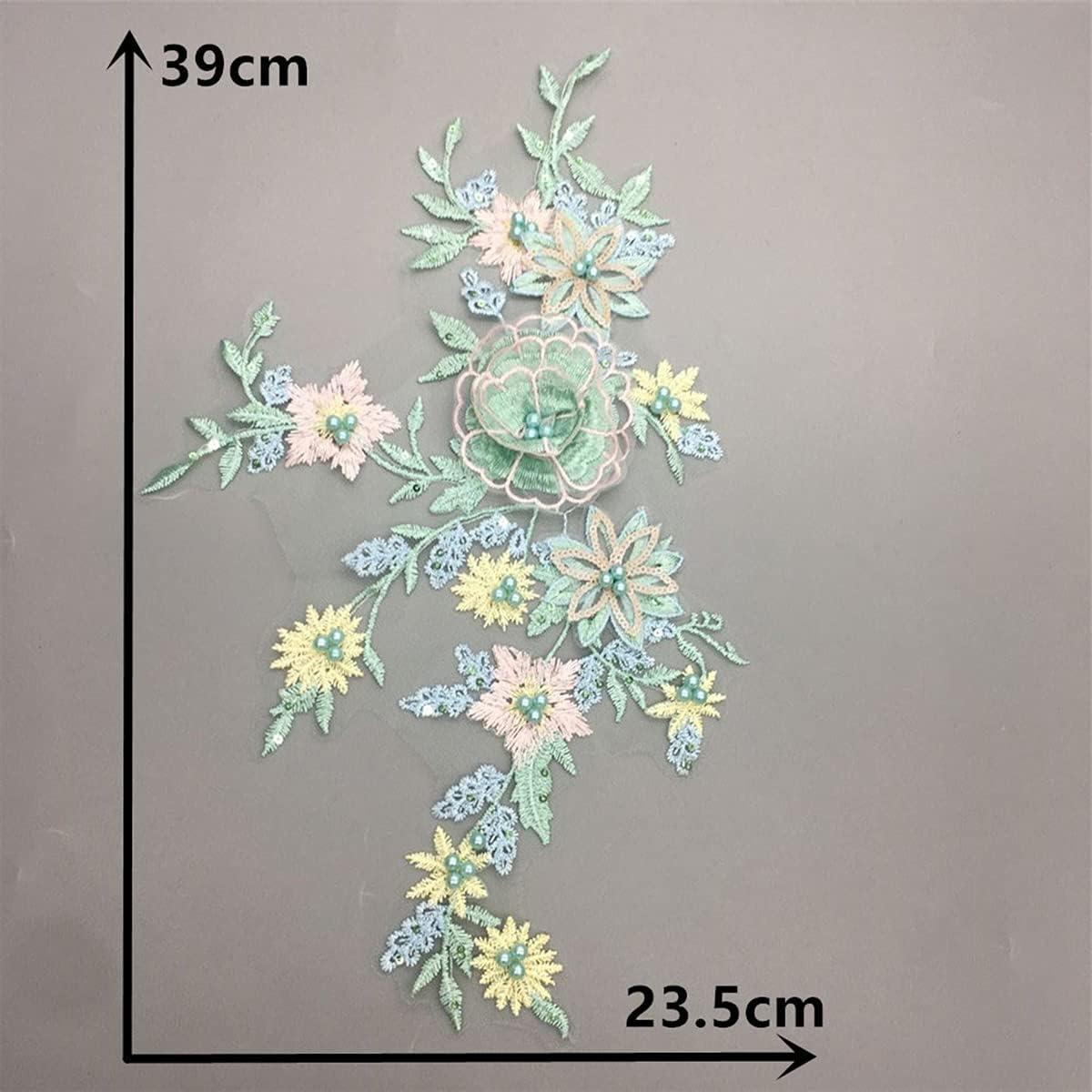 3D Embroidered Applique Peach Single Floral Sewing Supply Clothing Patch  DH122