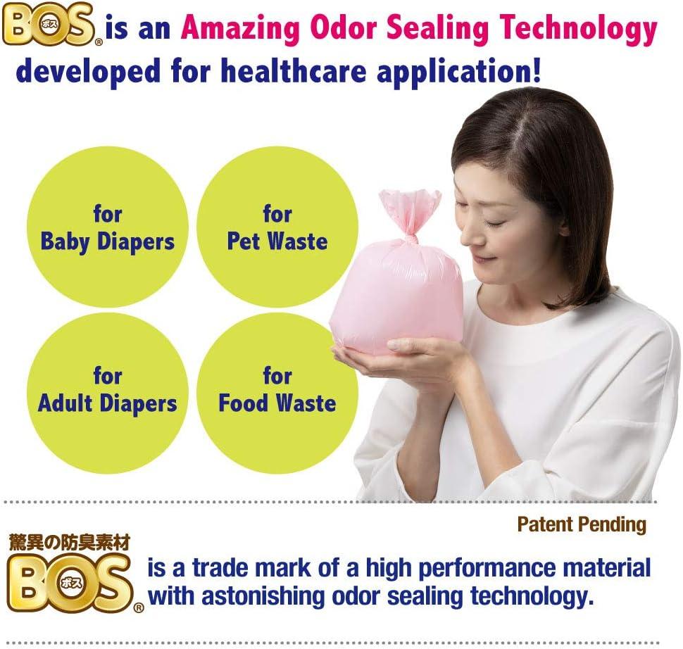BOS Amazing Odor Sealing Baby Diaper Disposal Bags - Durable and Unscented  Size: XS, Color: Pink (200 count, Pack of 1) (200 Bags) 7.9x11.8 Inch (Pack  of 200)