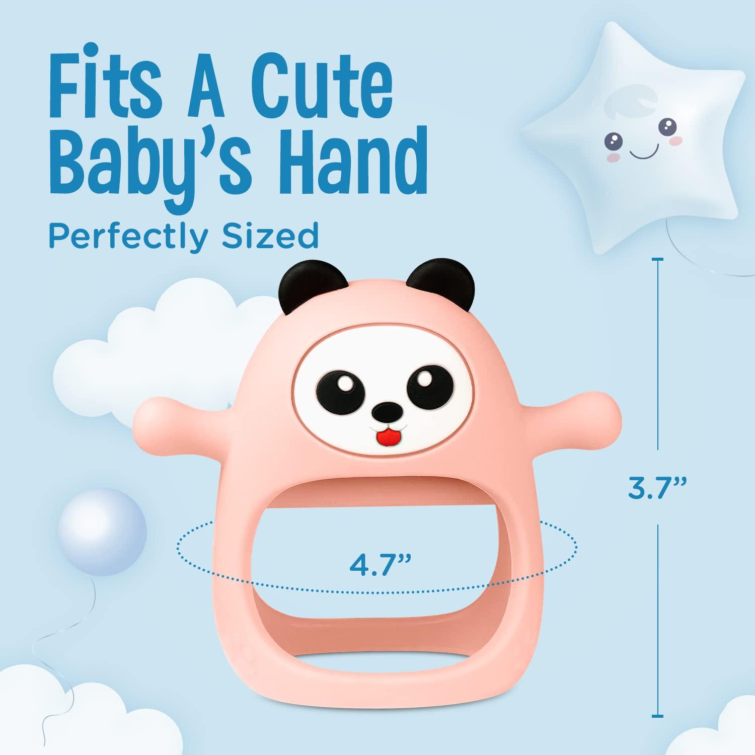 Teething has never been cuter! This pink Baby Toon is the perfect