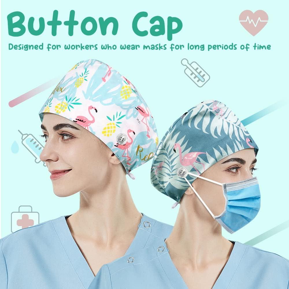 Men Scrub Cap Buttons, Nurse Scrub Cap Buttons