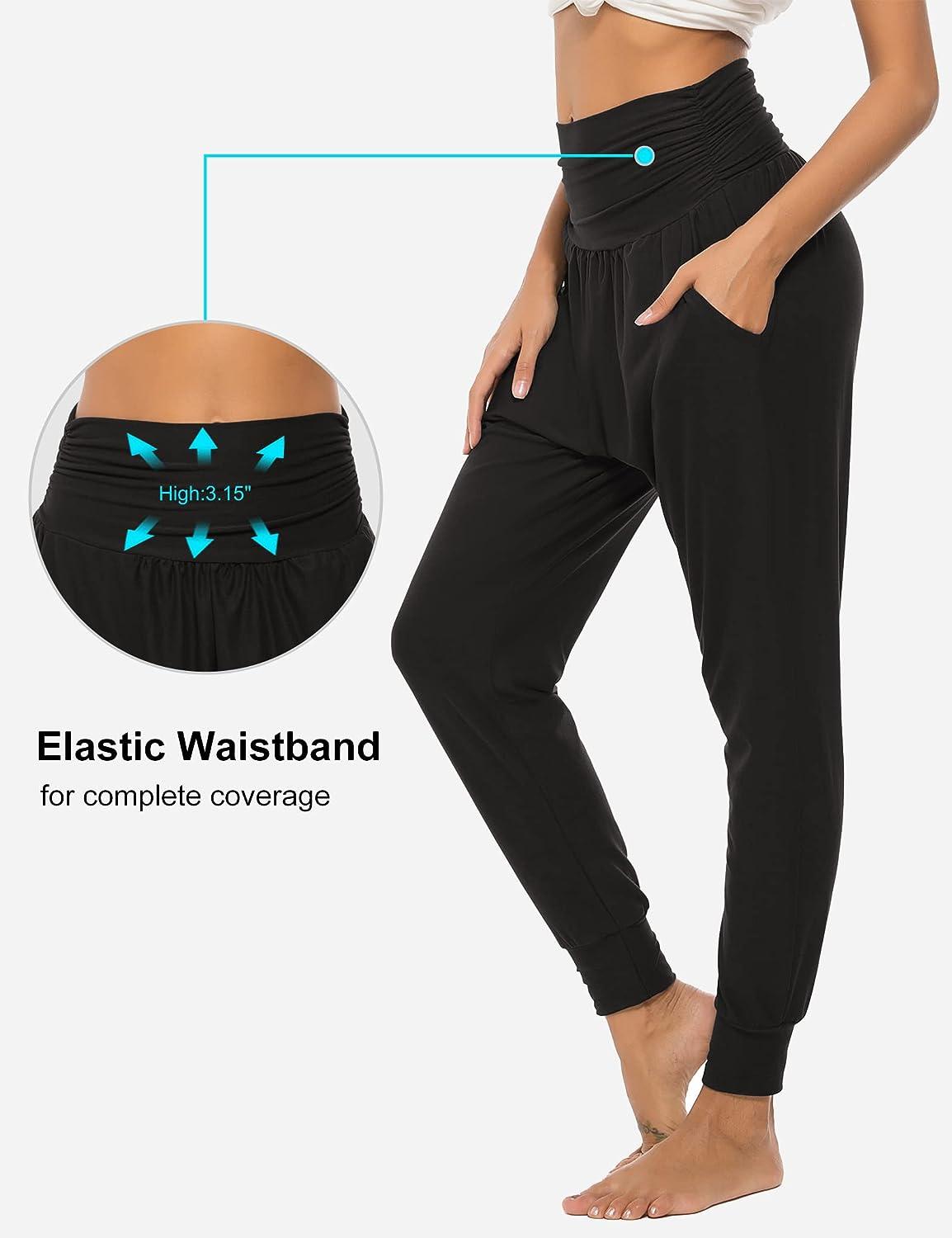 Slant Pocket Wide Leg Yoga Pants Pleated High Waist Loose - Temu New Zealand