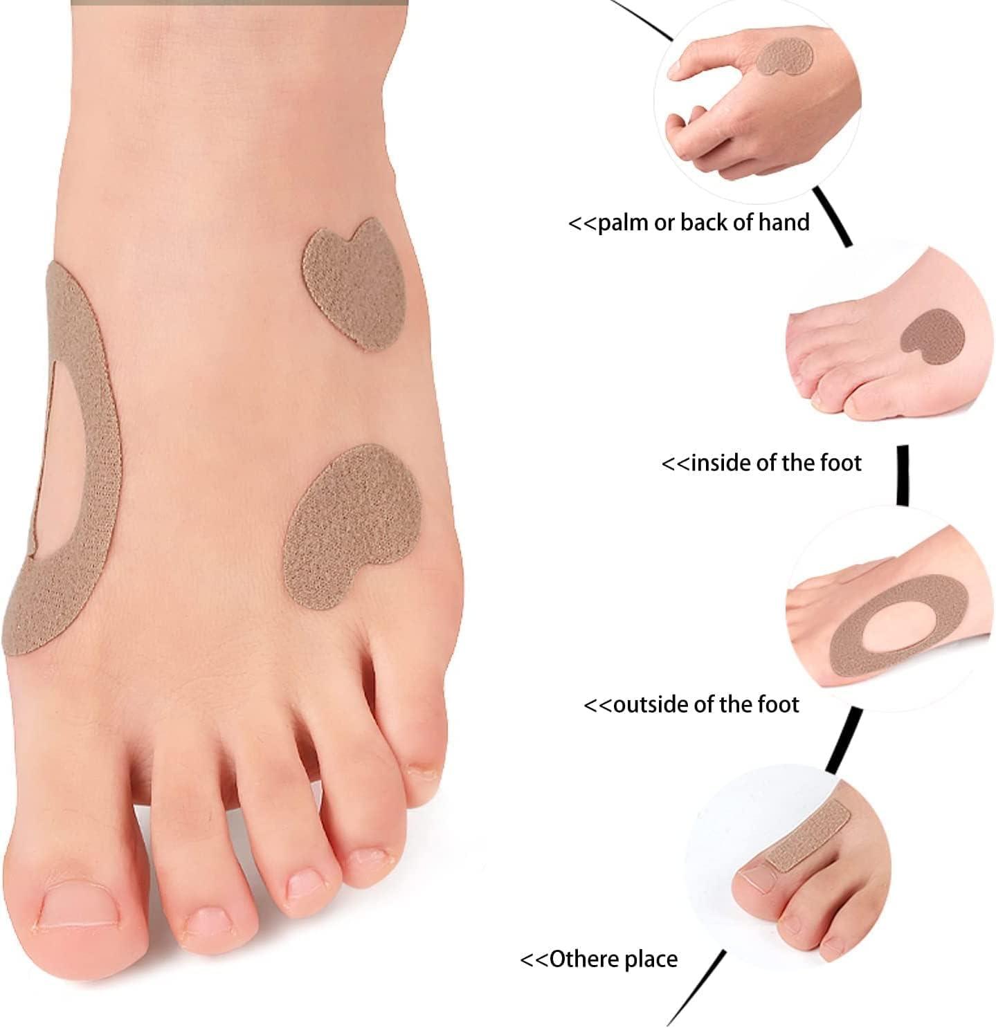 Moleskin Adhesive Pads Durable Moleskin Padding Feet Heel Pads Stickers  Prevention Pads 11 Shapes(66 Pcs)