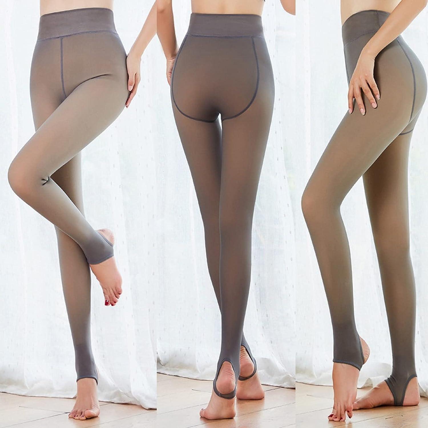 Women's Transparent Leggings Pantyhose High Elastic Sheer Thin Skinny Thin  Yoga Pants Trousers Tights Clothing