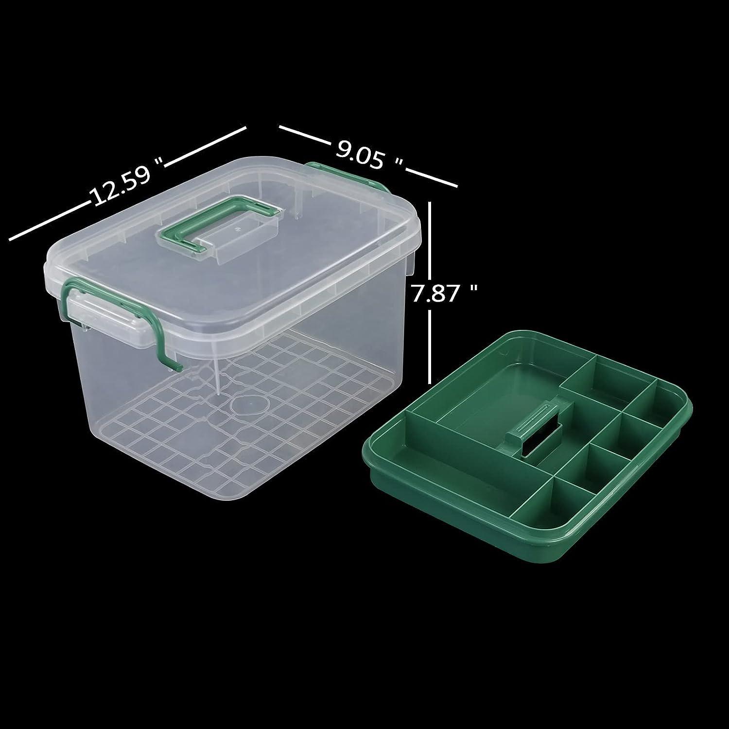 Teyyvn 1 Pack Plastic First Aid Box Family Medicine Box Clear Storage Box  Container