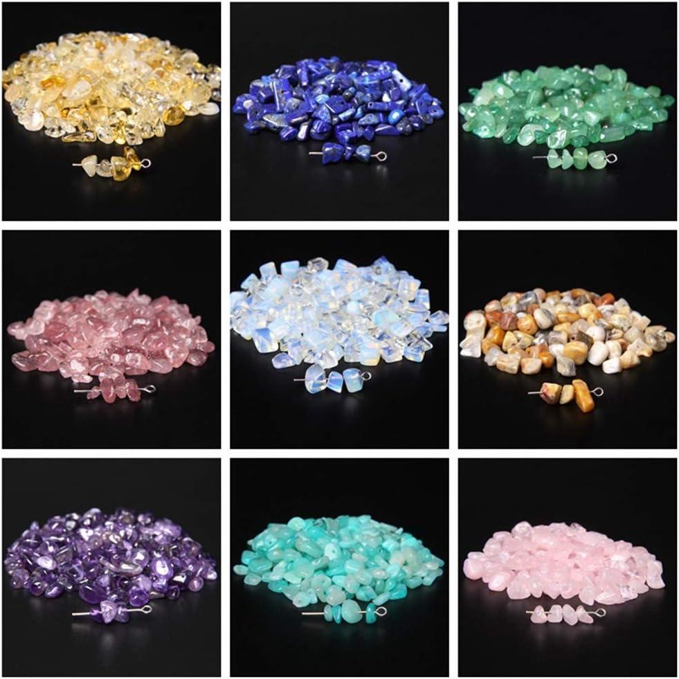 Natural Chip Stone Beads 5-8mm Irregular Gemstone Beads Kit Multicolor  Healing Crystal Loose Rocks Bead Hole Drilled for Jewelry Necklace Bracelet  Earring Making Supplies DIY Art Crafts 