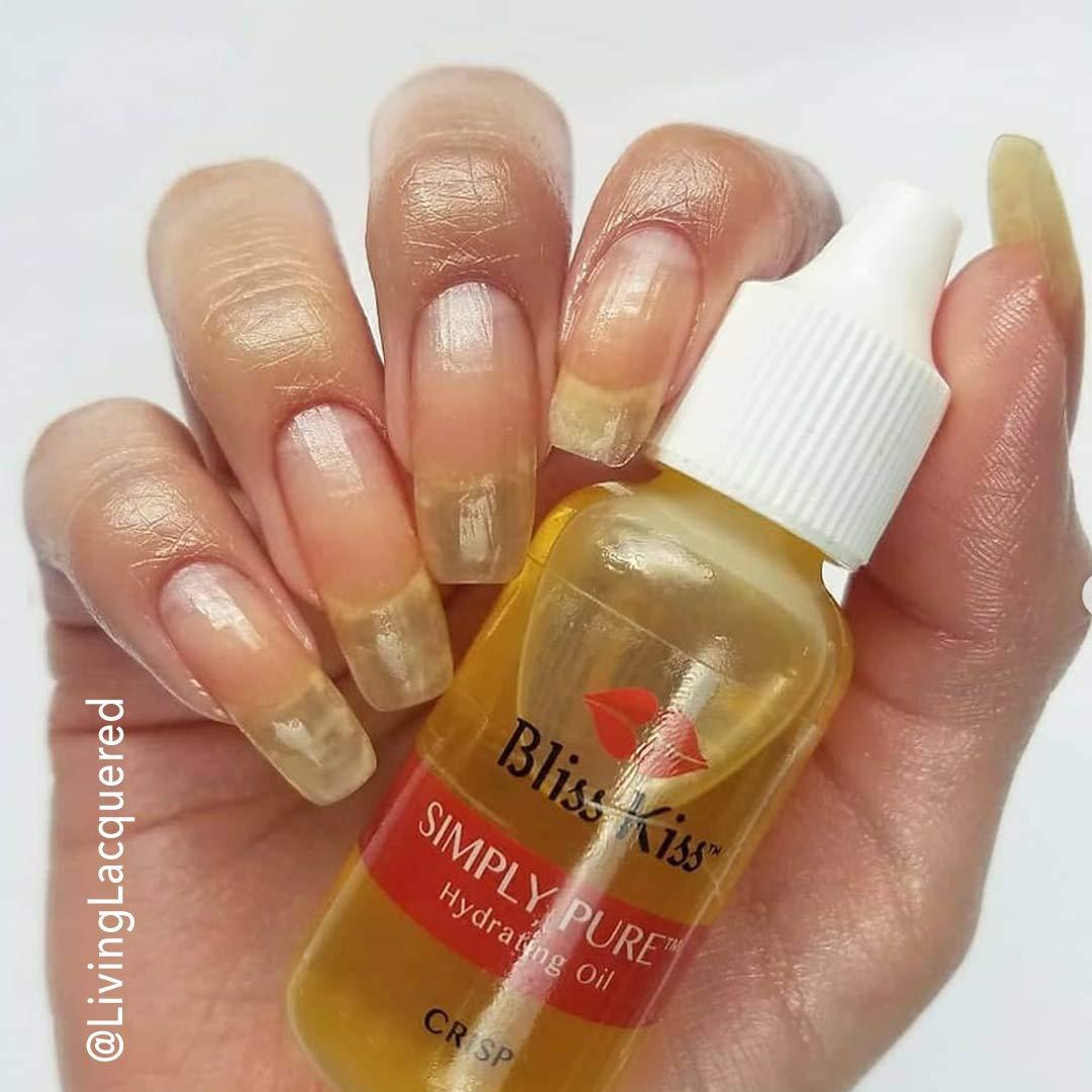 Bliss Kiss, Fragrance Free, Nail Oil Cuticle Dropper w/Vitamin E & Jojoba  Nail Strengthener Nail Growth Treatment for Brittle Peeling Breaking Thin  Nails, 0.5oz