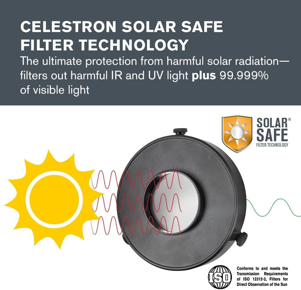 Celestron EclipSmart Safe Solar Eclipse Telescope Filters ISO