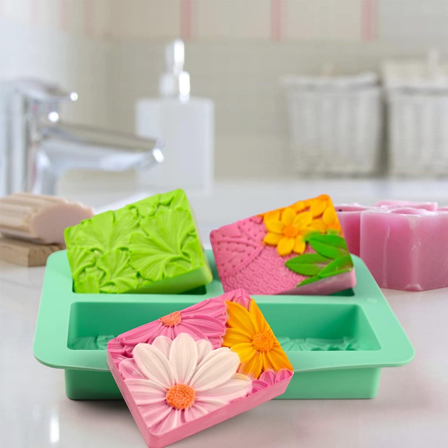 Handmade Soap Mold - Square Leaf Shaped Silicone Soap Molds for