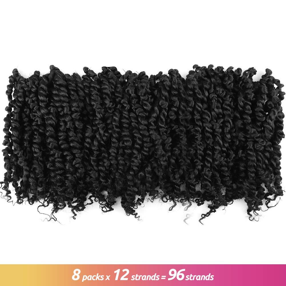 TOYOTRESS TIANA Passion Twist Hair - 20 inch 8 packs (12strands/pack) Pre- Twisted Passion Twist Crochet Hair, Pre-Looped Crochet Braids Synthetic Braiding  Hair …