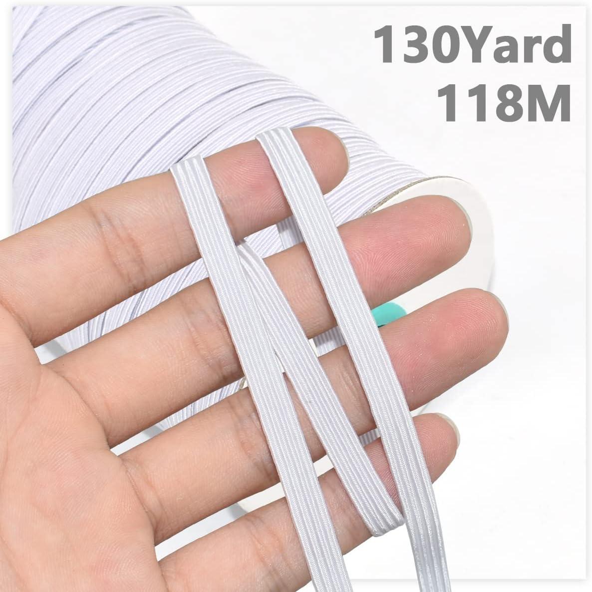 6MM Flat Elastic Band - White Elastic Cord Wide Elastic String for DIY  Sewing Crafting Clothing, different sizes available