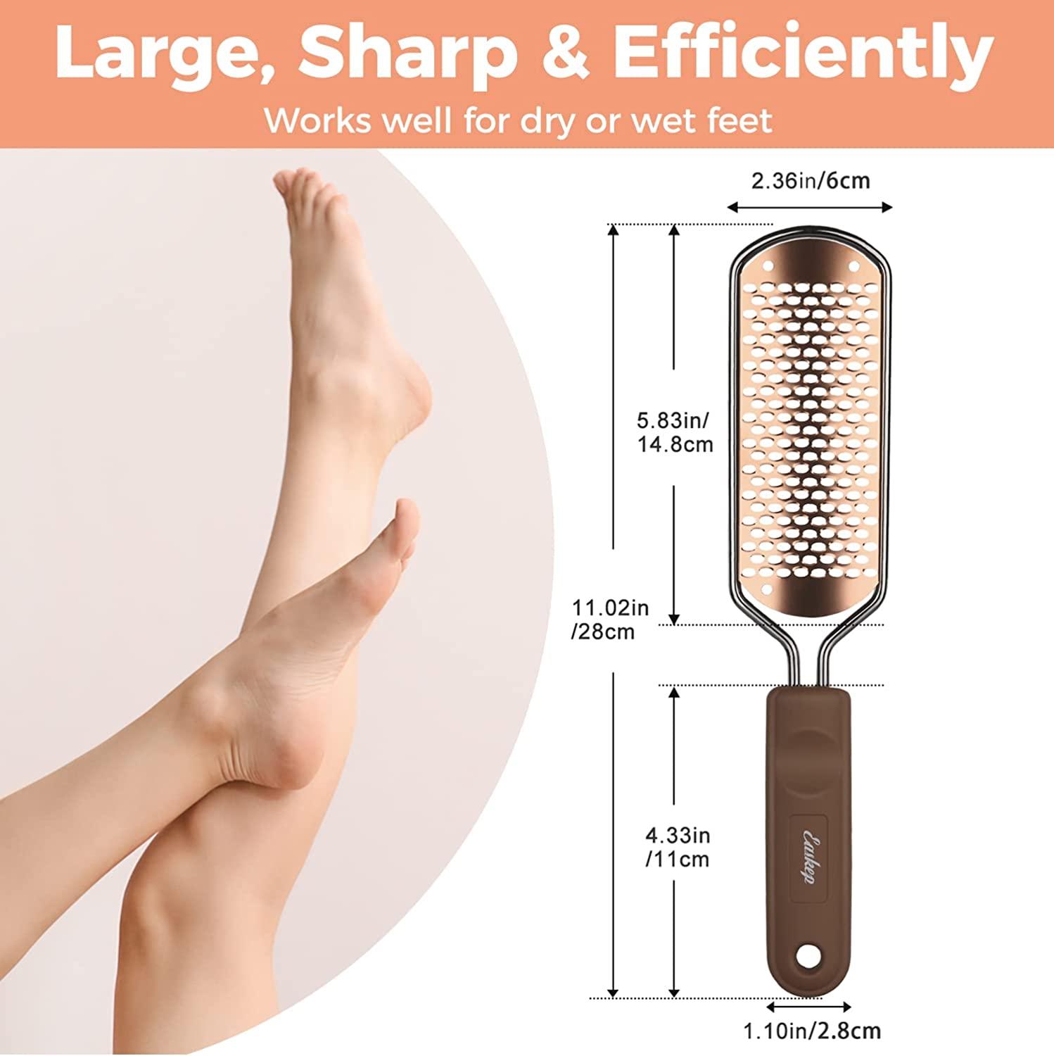 EZGOODZ Foot Grater for Dead Skin, White 3-in-1 Colossal Foot Rasp