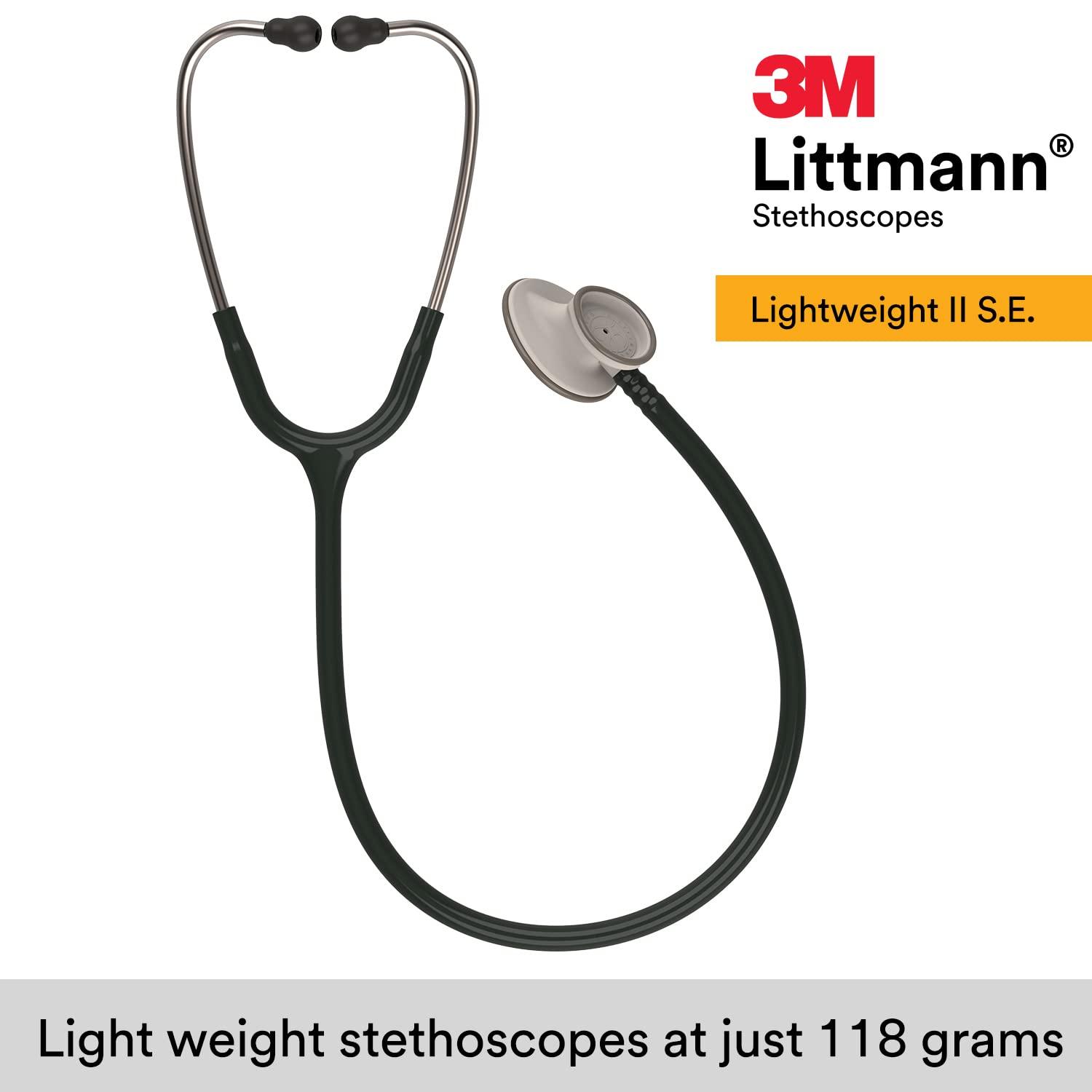 3M Littmann Lightweight II S.E. Stethoscope, Black Tube, 28 inch