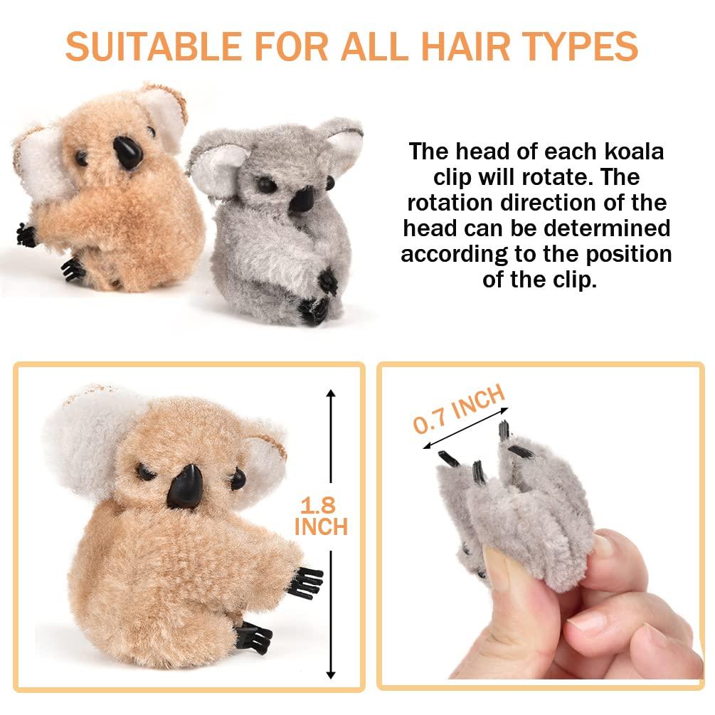 10 PCS Koala Stuffed Animal Hair Clips Small Koala Hair Claw Clip