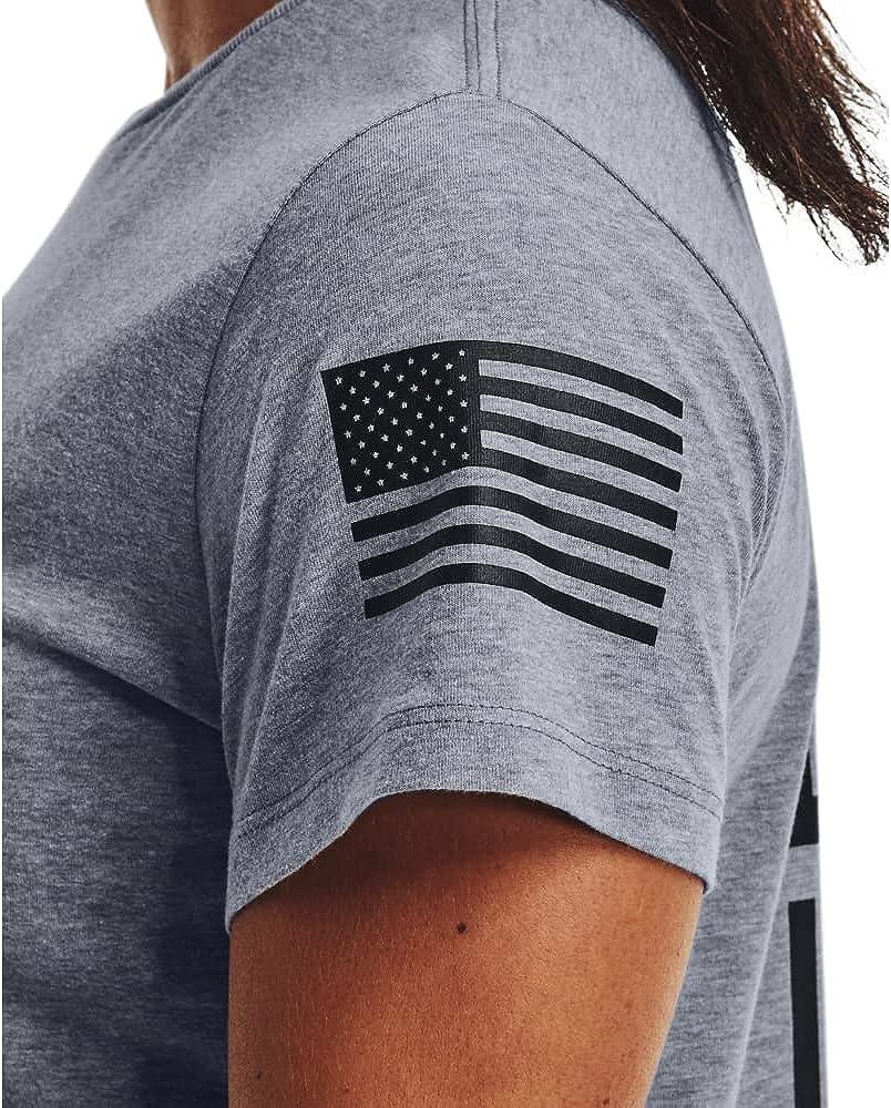 Under Armour Women's New Freedom Flag T-Shirt (036) Steel Light