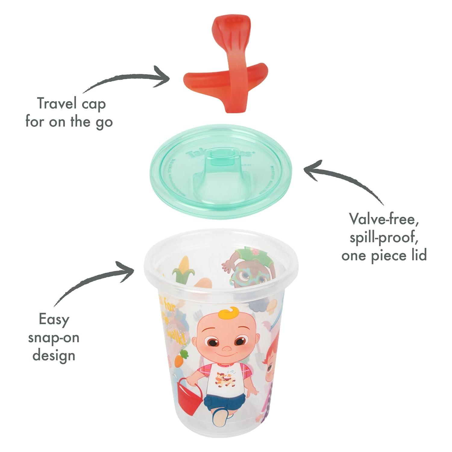 Take & Toss CoComelon Toddler Sippy Cups — Toddler Cups with Lid and Travel  Cap — Baby Essentials — 10 Oz — 8 Count
