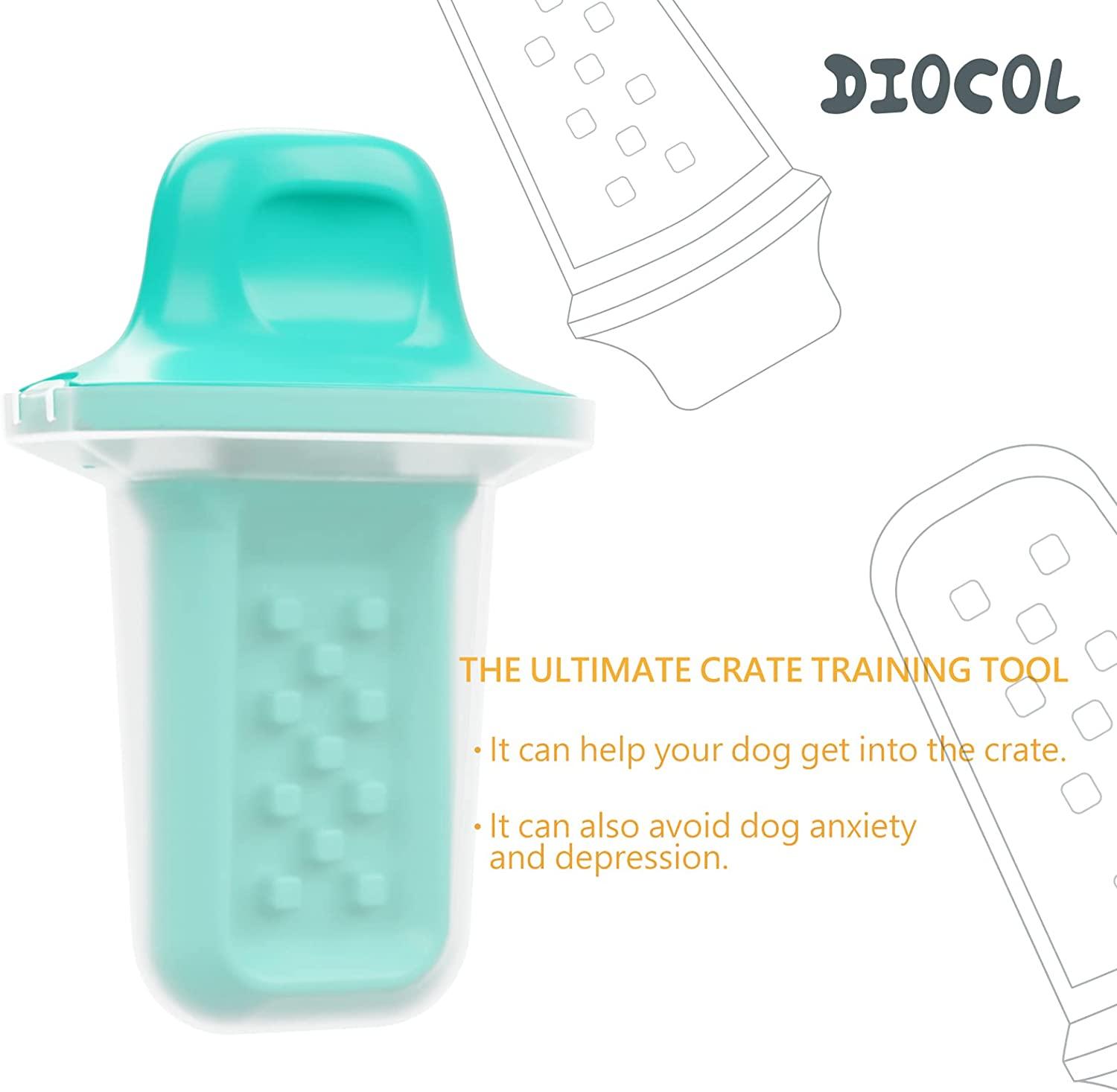 DIOCOL Dog Training Toys/Aids, Dog Peanut Butter Toy for Crate Training,  Fixed On The Crate to Reduce Anxiety, Dog Therapy Dispenser, Dog Crate Toy  Green
