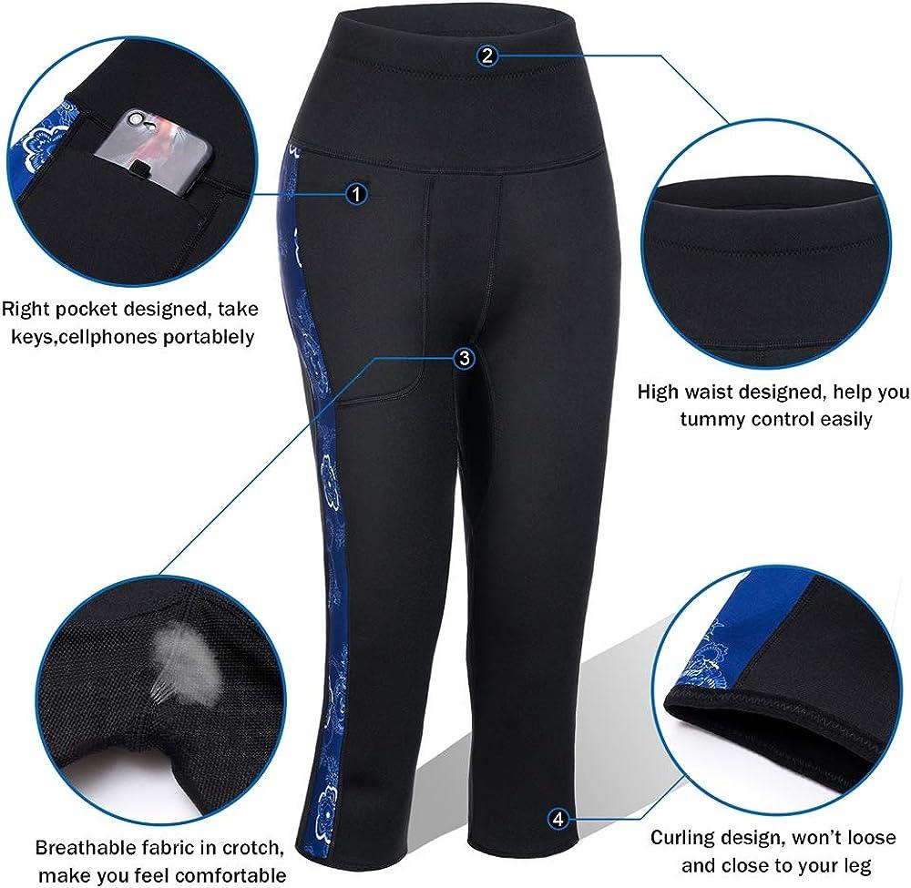 Ctrilady High Waist Women Neoprene Wetsuit Pants 2.5mm UV Sun Protective  Leggings Diving Snorkeling Surf Swimming Water Sports Tights Black XX-Large