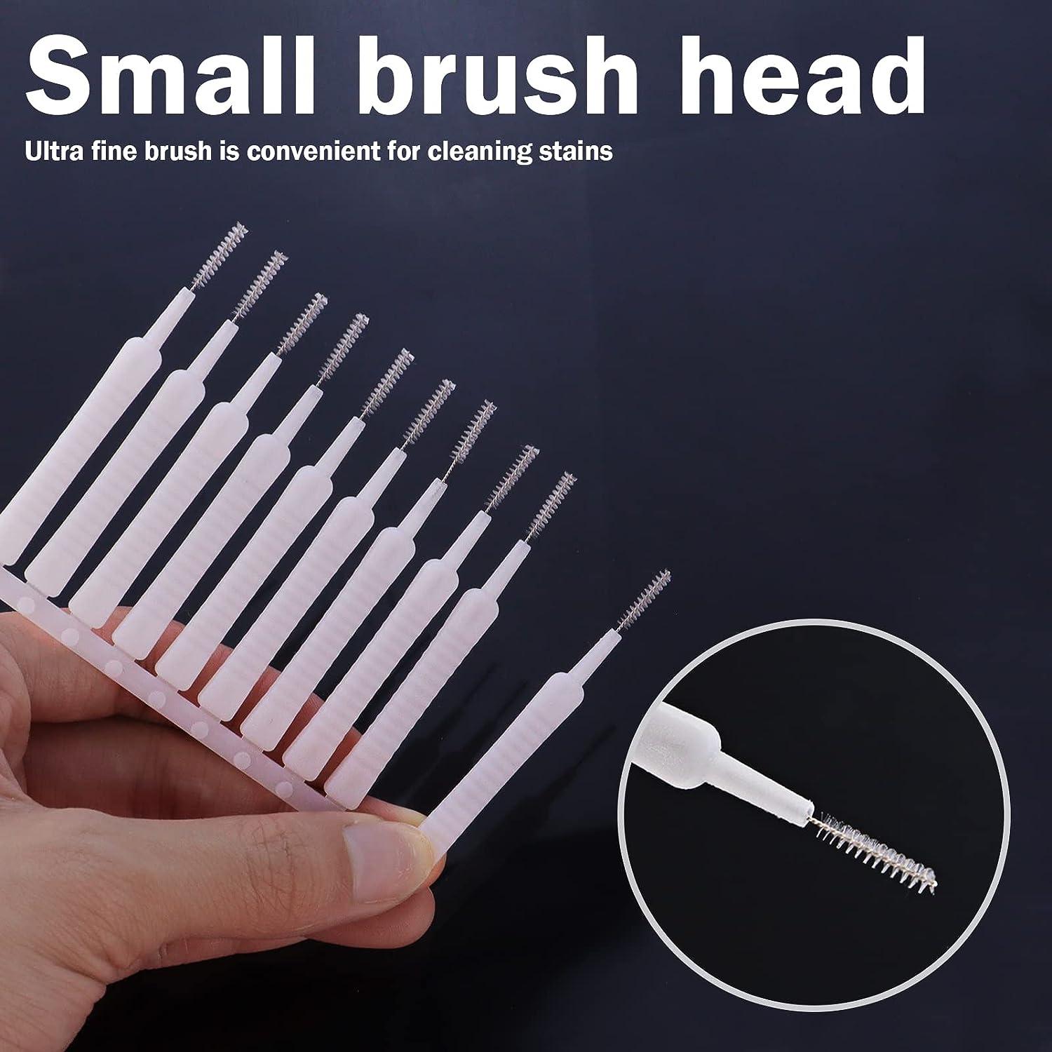 OIIKI 130pcs Shower Head Cleaning Brush Anti-Clogging Nylon Cleaning Brush  for Shower Nozzle Hole Cleaning Brush for Pore Gap Keyboard