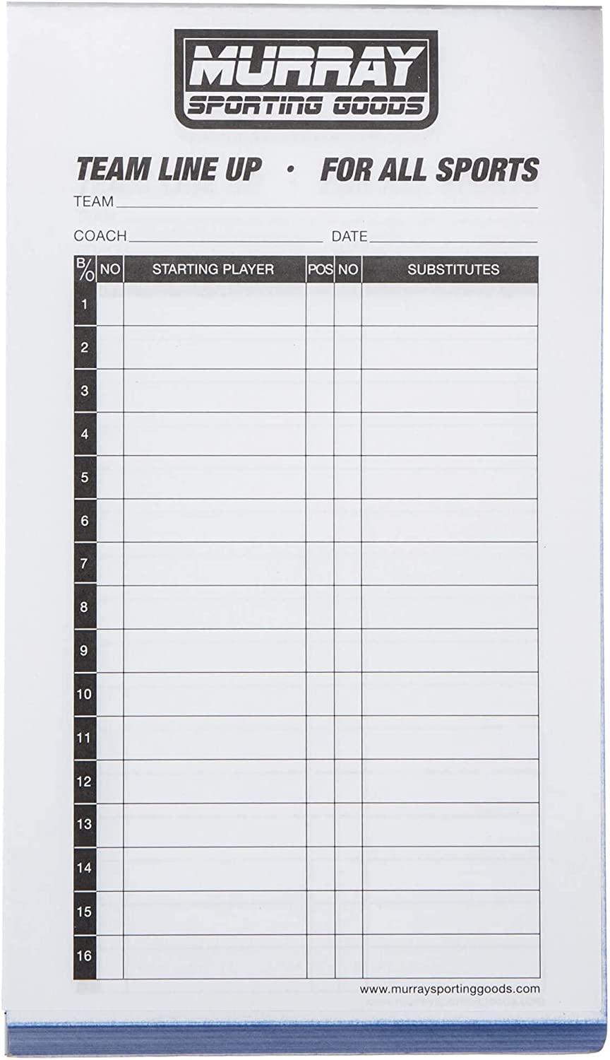 Baseball Team Lineup Card Template