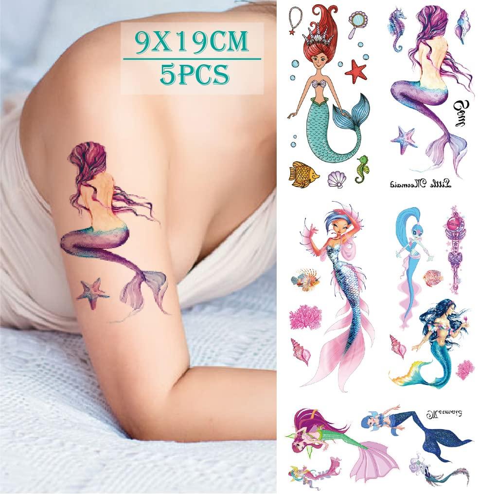 Ariela Mermaid Temporary Tattoo Triple Set at MyBodiArt.com | Mermaid  tattoos, Mermaid tattoo designs, Body art tattoos