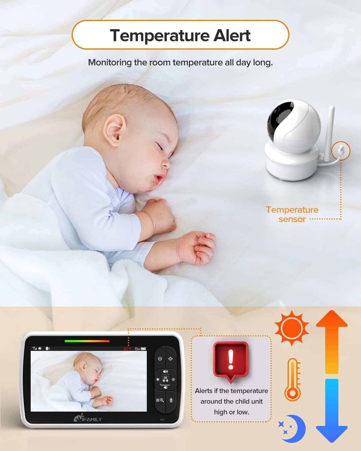 Generic 3.5” Baby Monitor With Night , 2 Way Talk, Room Temperature & 960ft  Range .