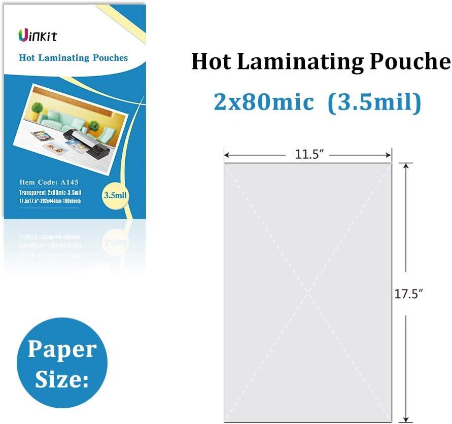TYH Supplies 100-Pack 5 x 7 Inch 5 Mil Clear Hot Glossy Thermal Laminating  Pouches Lamination Sheet Laminator Pockets