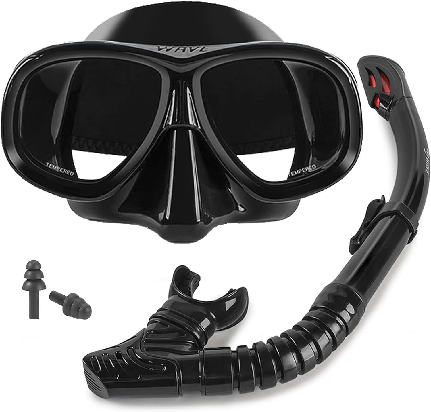 Snorkeling Gear for Adults Youth, Nearsighted Anti-Fog Diving Mask