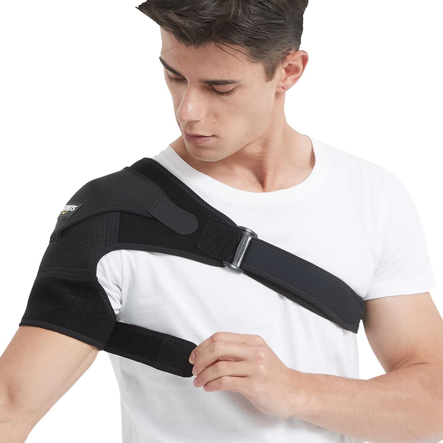 Shoulder Support Adjustable Shoulder Wrap Belt Band Gym Sport Brace for  Right Shoulder