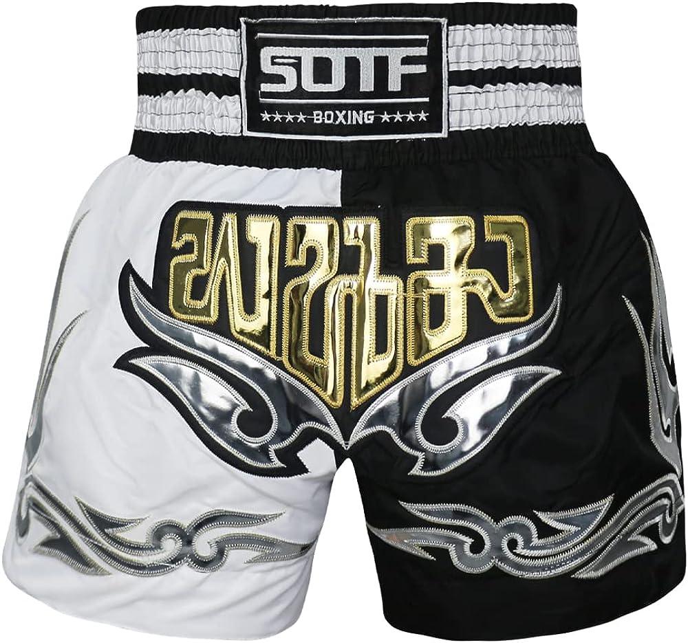 SOTF Boxing Shorts For Men Training Fight Shorts Men MMA BJJ Shorts No Gi