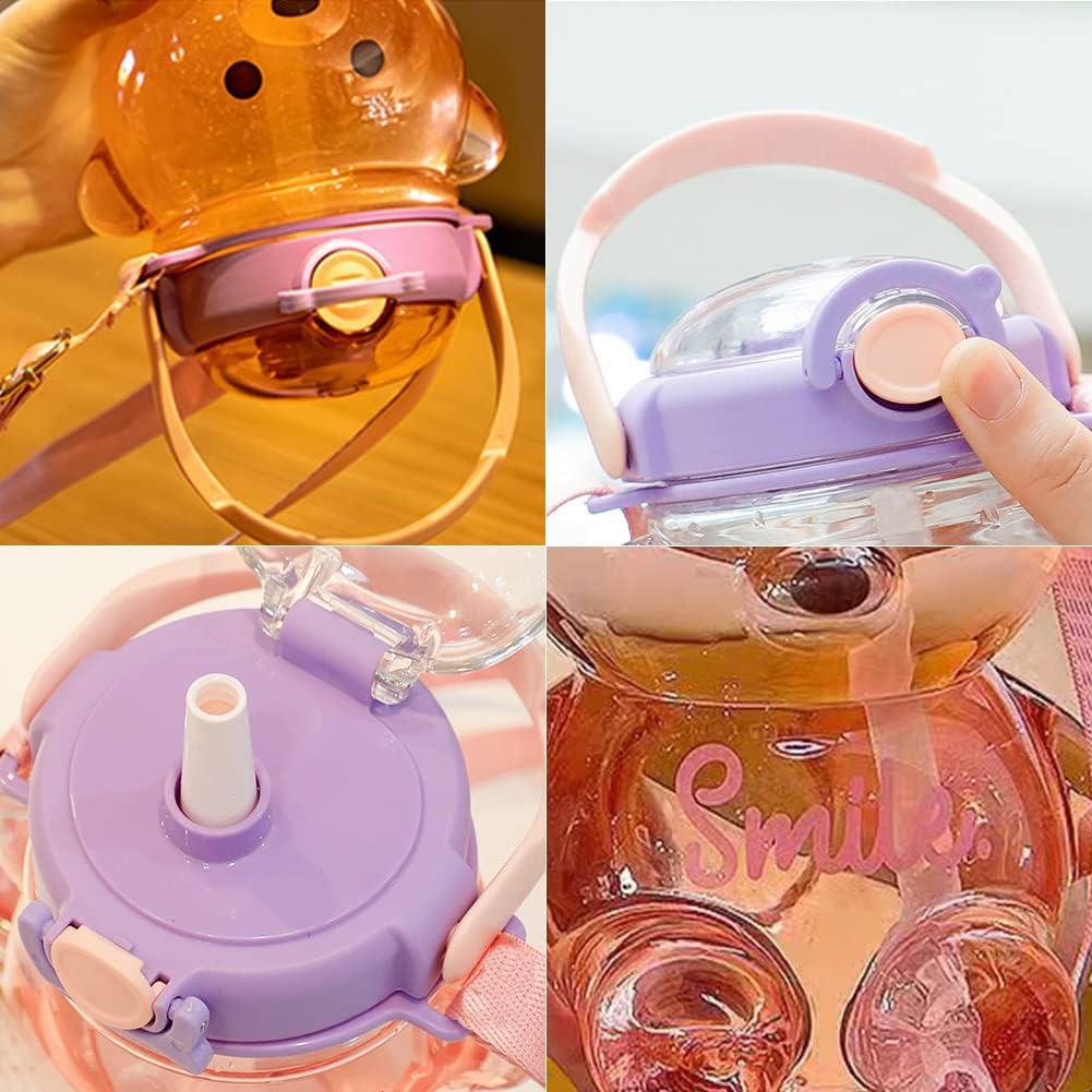 Cute Kawaii Strawberry Water Bottle - Portable Leakproof With