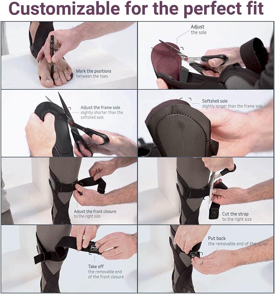  PUSH ortho Ankle Foot Orthosis for Comfortable Support. Can be  Worn with Shoes. Comfortable and Flexible AFO Brace for Drop Foot (Peroneal  Palsy), Stroke, Multiple Sclerosis. (Left Size 1) : Health