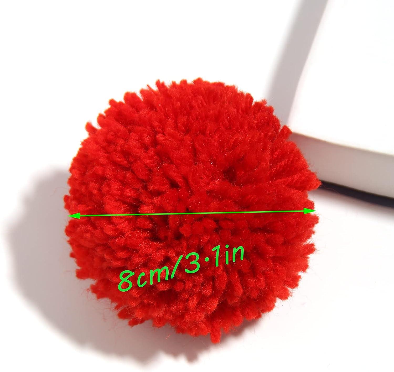  Pack of 12 Yarn Pom Poms for Hats 8CM-3INCH Party
