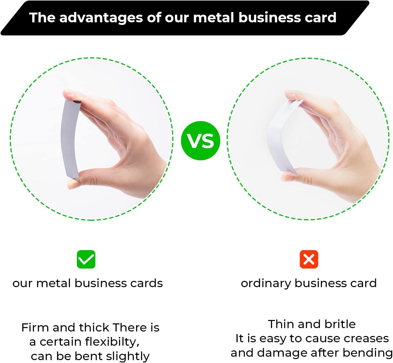 Green Metal Business Cards Laser Engraving Blanks 60 PCS Sublimation Metal  Cards Aluminum Blanks for Engraving DIY Gift Cards Office Name Cards  (3.38'' x 2.12'' x 0.007'')