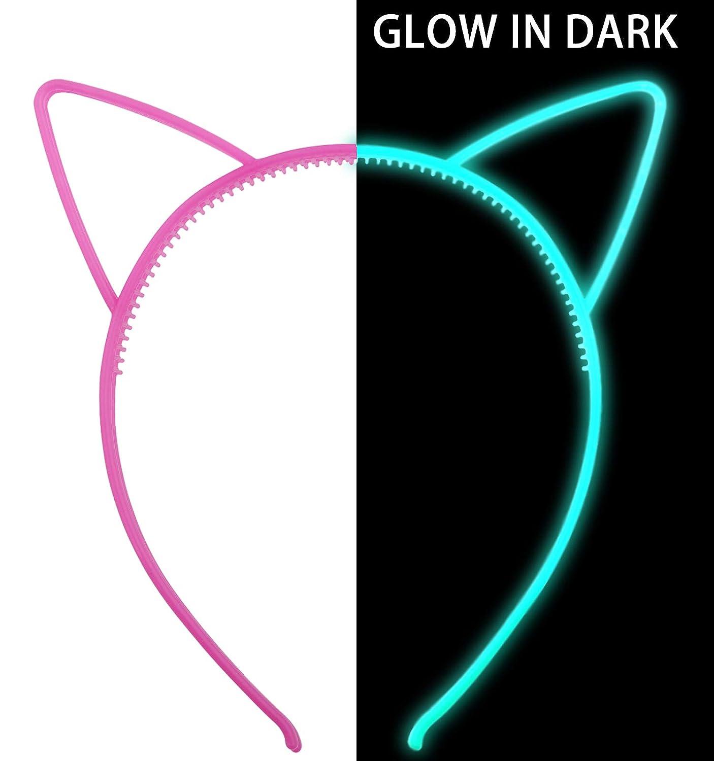6PCS Glow Party Supplies Luminous Crown Headband Glow in the Dark