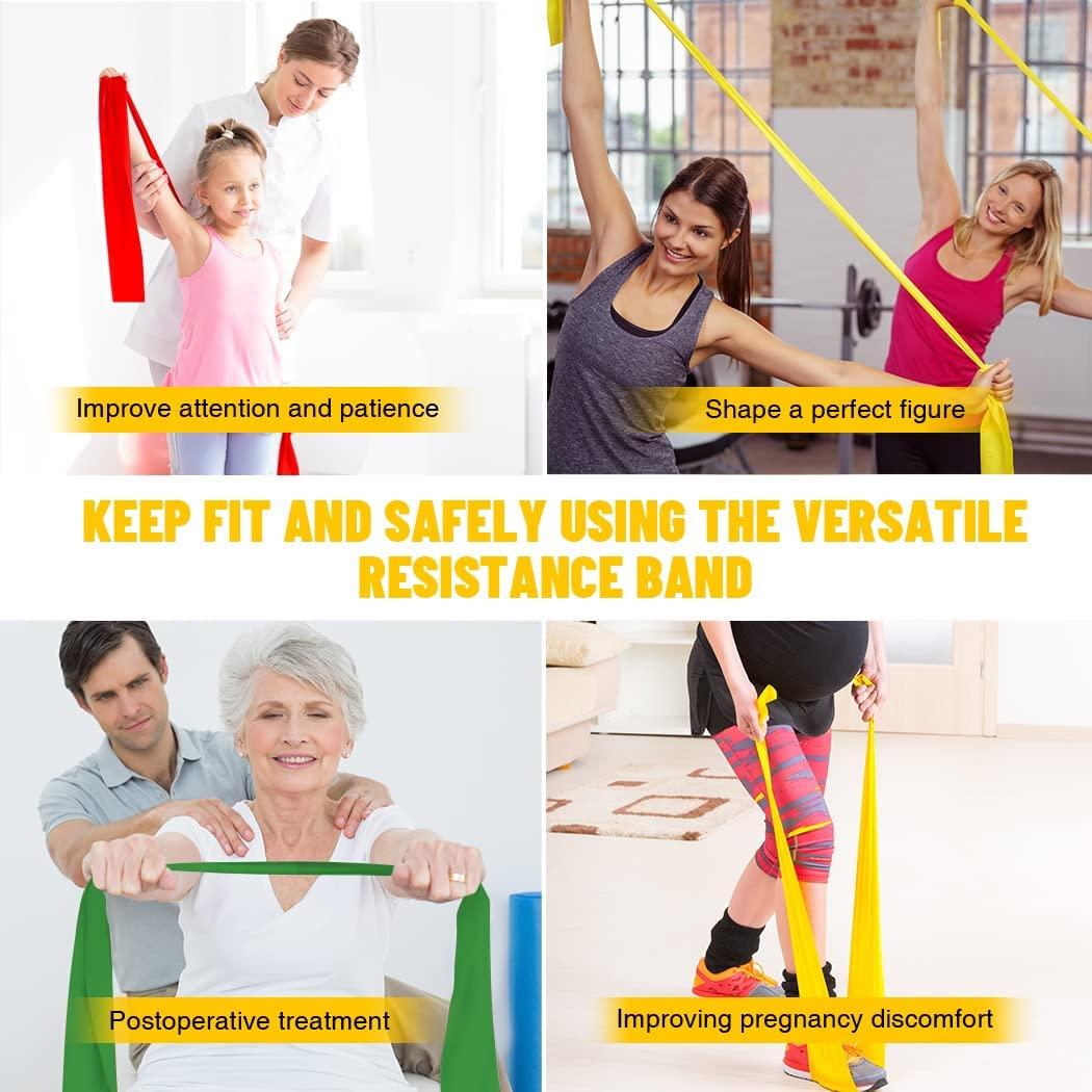 Yoga Stretch Resistance Band for Exercise - Yellow  Band workout, Resistance  band exercises, Resistance workout