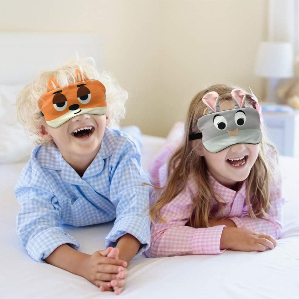 Kids Cartoon Sleep Eye Mask for Boys/Girls Sleeping Blackout Cartoon Animal  Funny Eye Cover Blindfold Eyeshade for Men Women Plane Travel