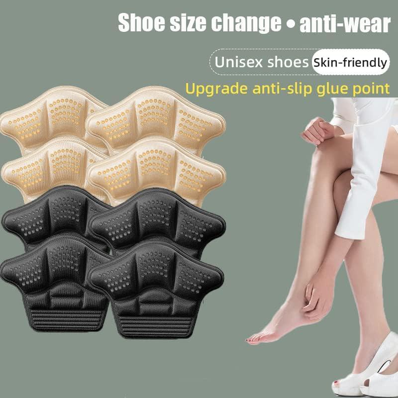 Back of Heel Cushion Inserts 8 Pieces Grips Pads for Boots Loose Shoes Too  Big Shoe Pad Foot Sports Adjustable Anti-wear Feet Inserts Insoles Patch  Protector