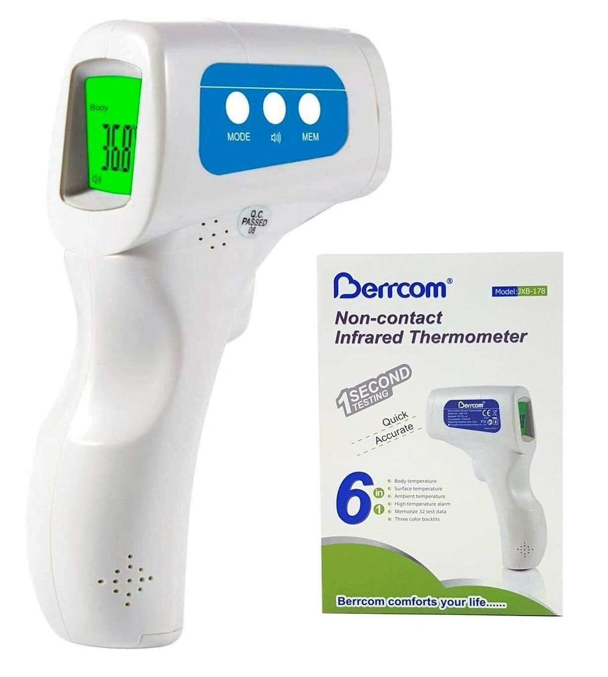 [Value Bundle] Berrcom Baby Nasal Aspirator for Toddler NC005 & Berrcom Non  Contact Infrared Thermometer for Adults and Kids JXB182
