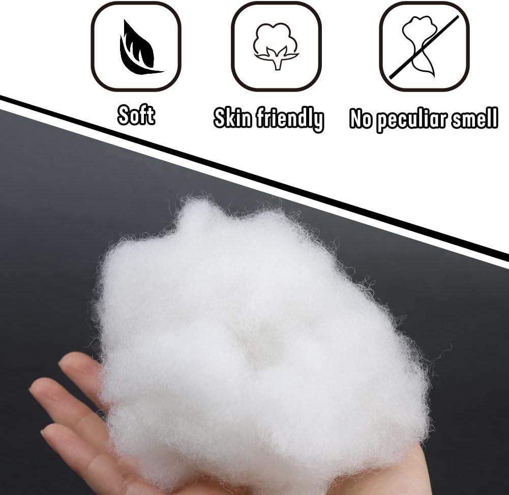 200g/7.06oz Polyester Fiber Fill Stuffing, High Resilience Fill Fiber,  Pillow Filling Stuffing, Fiberfill for Crafts, Stuffed Cotton for Small  Animals DIY Dolls Stuffing