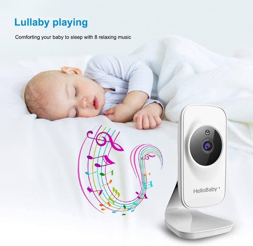 Video Baby Monitor with Camera and Audio, 5 Color LCD Screen, HelloBaby  Monitor Camera, Infrared Night Vision, Temperature Display, Lullaby, Two  Way Audio and VOX Mode