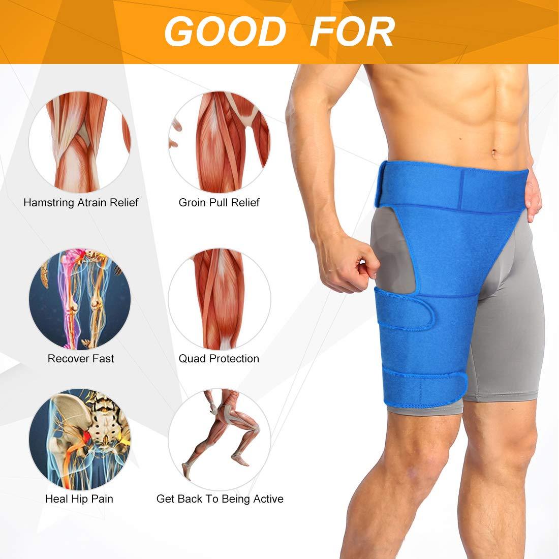 Cramer Men's GH2 Support System Strap for Groin Pain, Hip Injuries, Pull  Leg Muscles, and Running, Hip Support, Groin Support, Groin Compression  Wrap