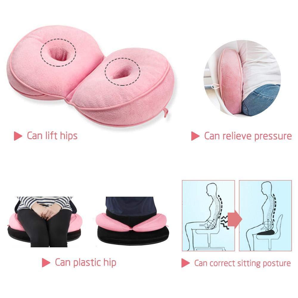 Lift Hips Up Seat Cushion, Orthopedic Memory Foam Support Pillow For  Sciatica, Tailbone And Hip Pain Relief Back Pressure
