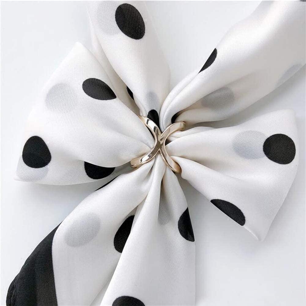2PCS Women Girls Elegant X-Shaped Modern Simple Scarf Clips Fashionable  Cross Hollowed Out Scarves Buckle Slide Jewelry Silk Scarf Clasp Rings